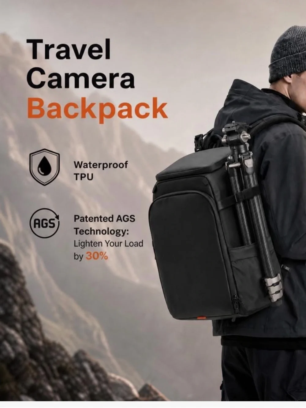 Besnfoto Camera Backpack featuring the Anti-Gravity System